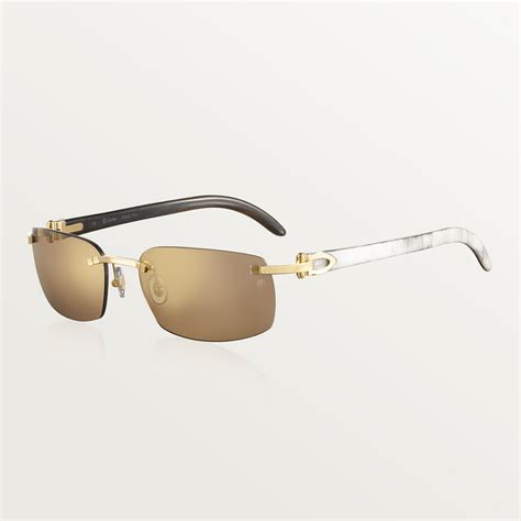 cartier white sunglasses|cartier buffalo horn sunglasses.